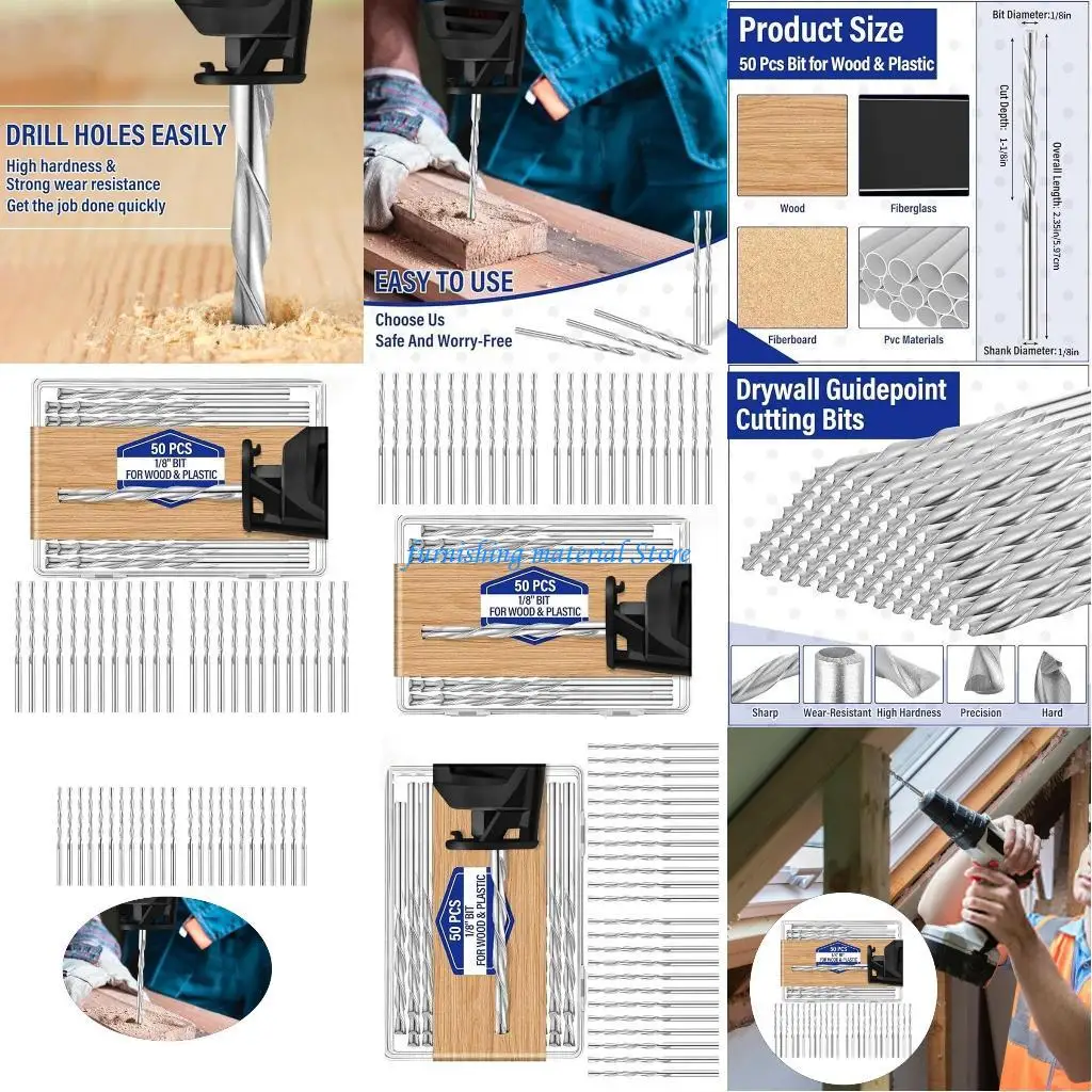 

Y5GD High Speed Steel Cutting Bits 1/8Inch Drill Bit for Smooth Plastic Routings