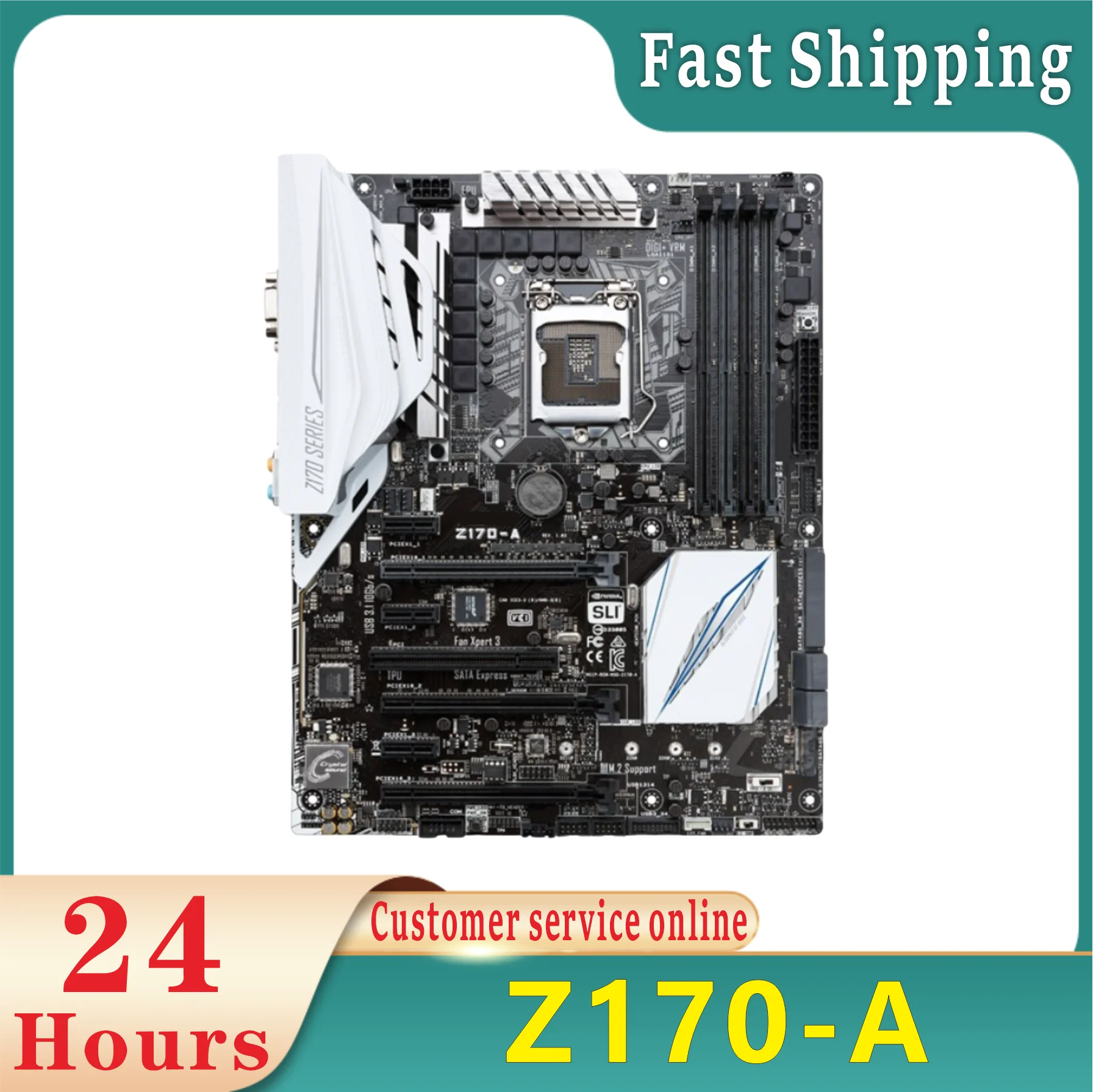 Z170-A computer  LGA 1151 DDR4 64G for Intel Z170 desktop M.2 NVME PCI-E 3.0 x16 100% testing