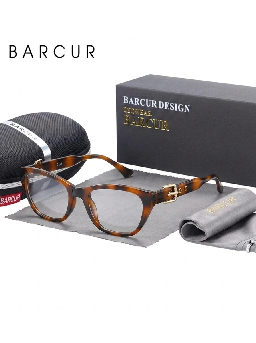 BARCUR Gafas con montura de ojo de gato a la moda, antiluz azul, para uso diario en la computadora y en la oficina, que reducen la luz azul, son un gran regalo