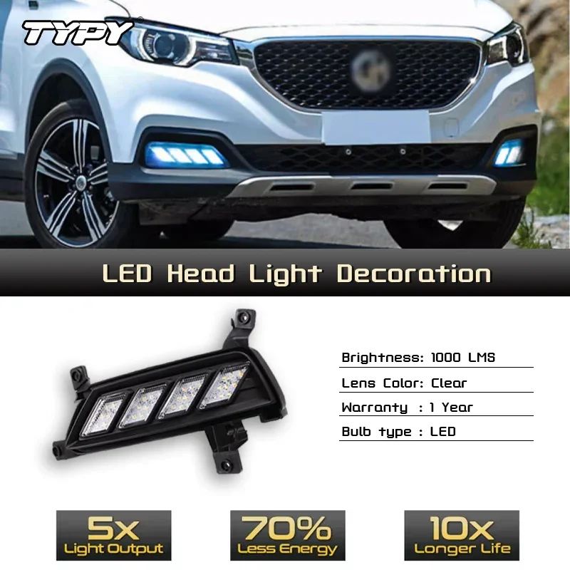 

TYPY Car LED Fog Lamp For MG ZS 2017-2019 Car LED Daytime Running Light Dynamic Turn Signal Auto Accessories