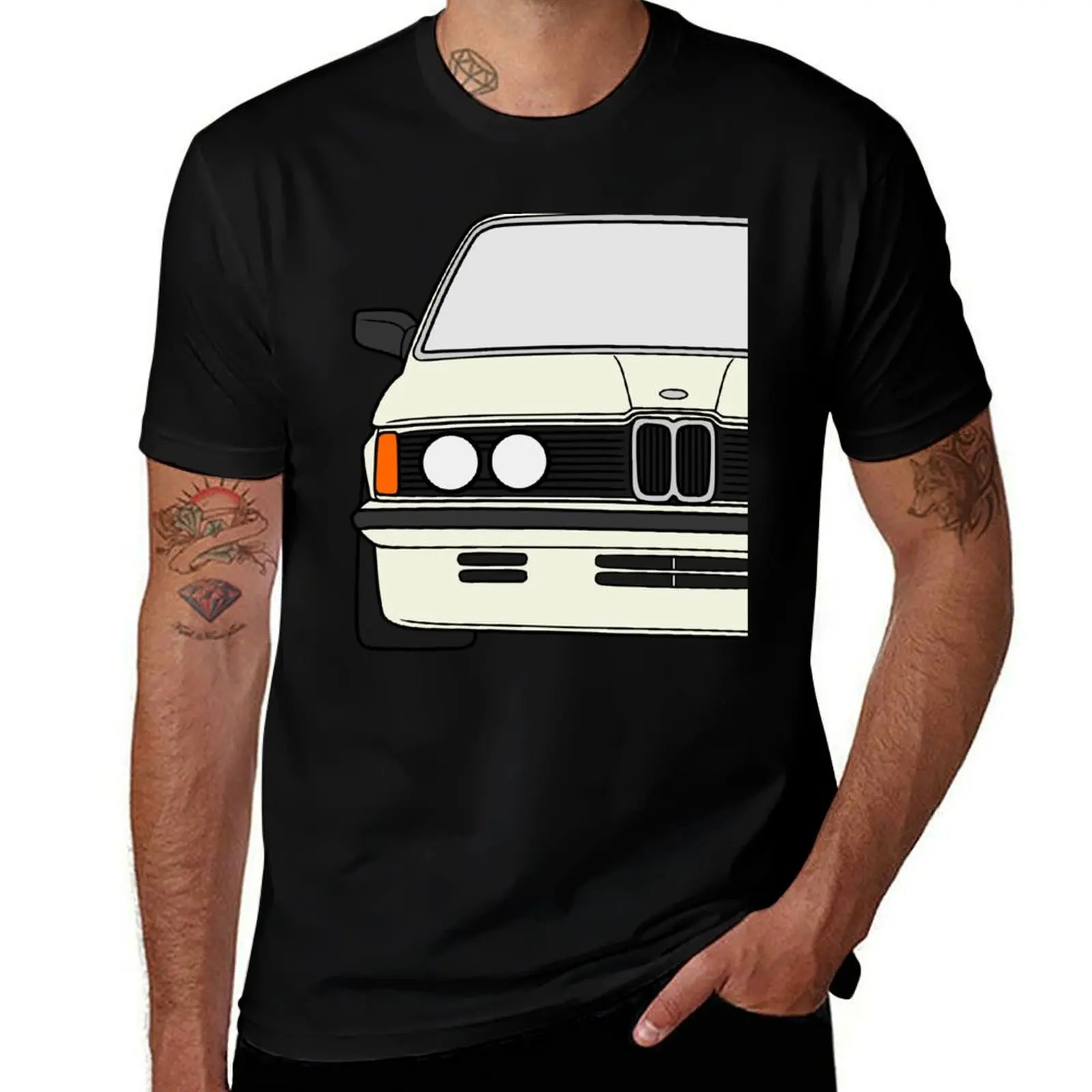 Футболка E21 Classic 1975–1983, цвет шамони, с модным принтом.