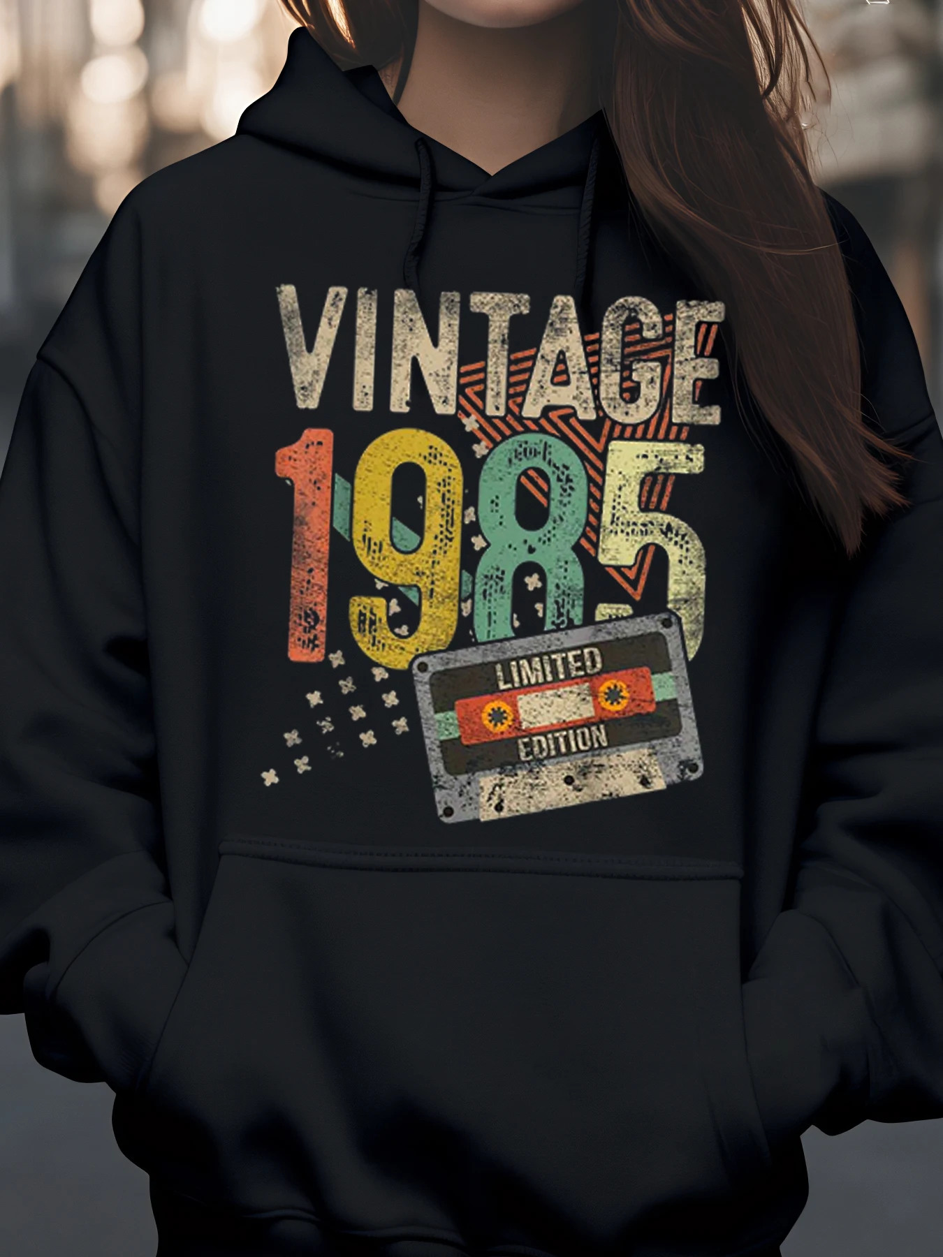 

Винтажная толстовка с принтом ограниченной серии 1985, повседневная одежда унисекс для празднования дня рождения, одежда для взрослых