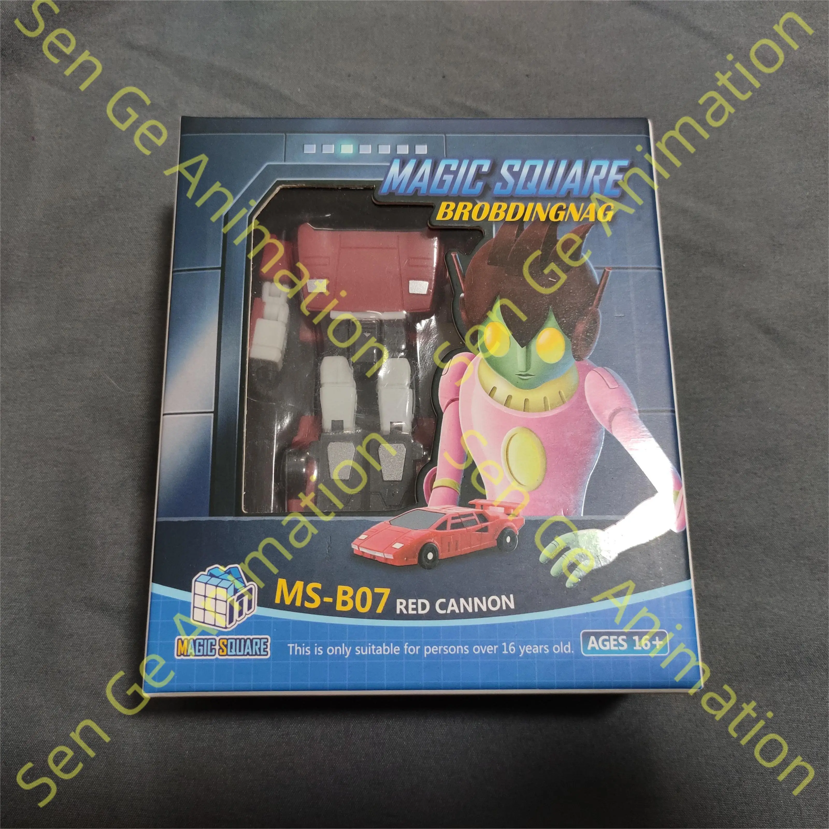 

【24-hour Shipping】Rujic Cube MS B07 Red Horizontal Cannon Auto Man Deformed Toys Moving Toys Toy Gifts Collection