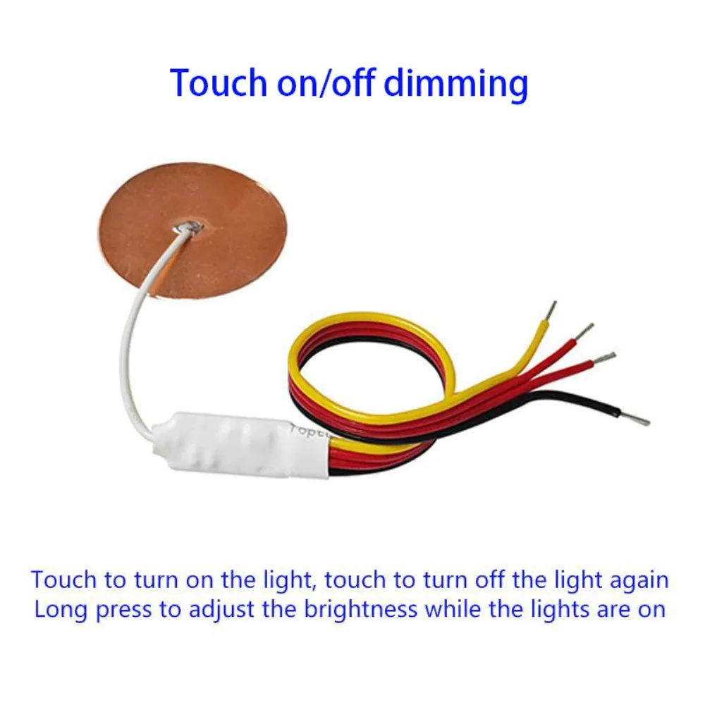 1Pcs 12V 24V 5V Touch Sensor Switch Self Adhesive Non Perforated Touch Sensing Module Touch Dimming Copper Copper Foil Sensor