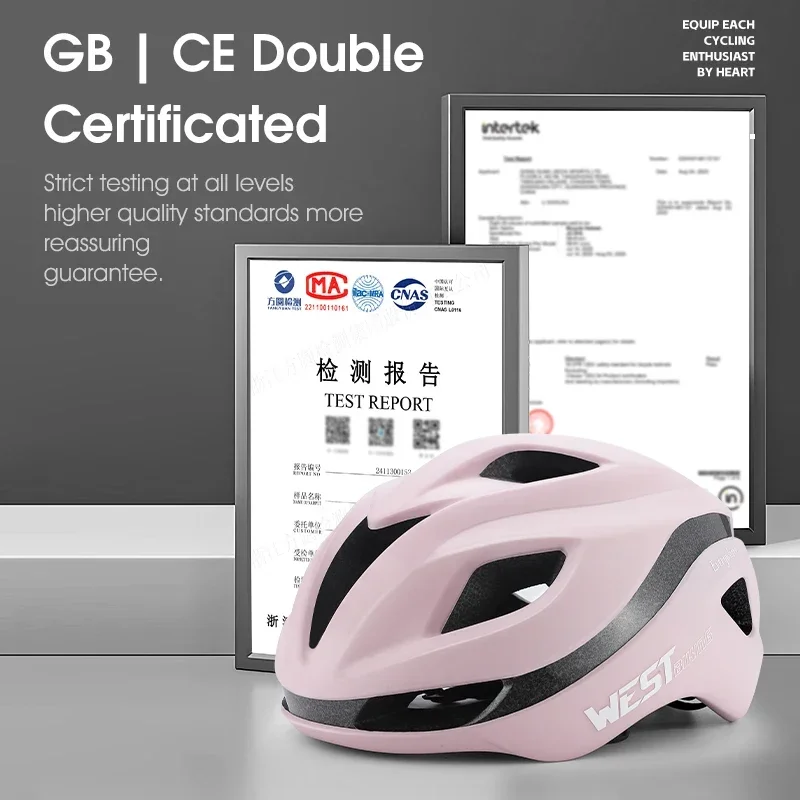 WEST BIKING Racing Bike Helmet Men's Ultralight Aerodynamic Road Bike Helmet CE/GB Safety Certified Female Skateboard Helmet