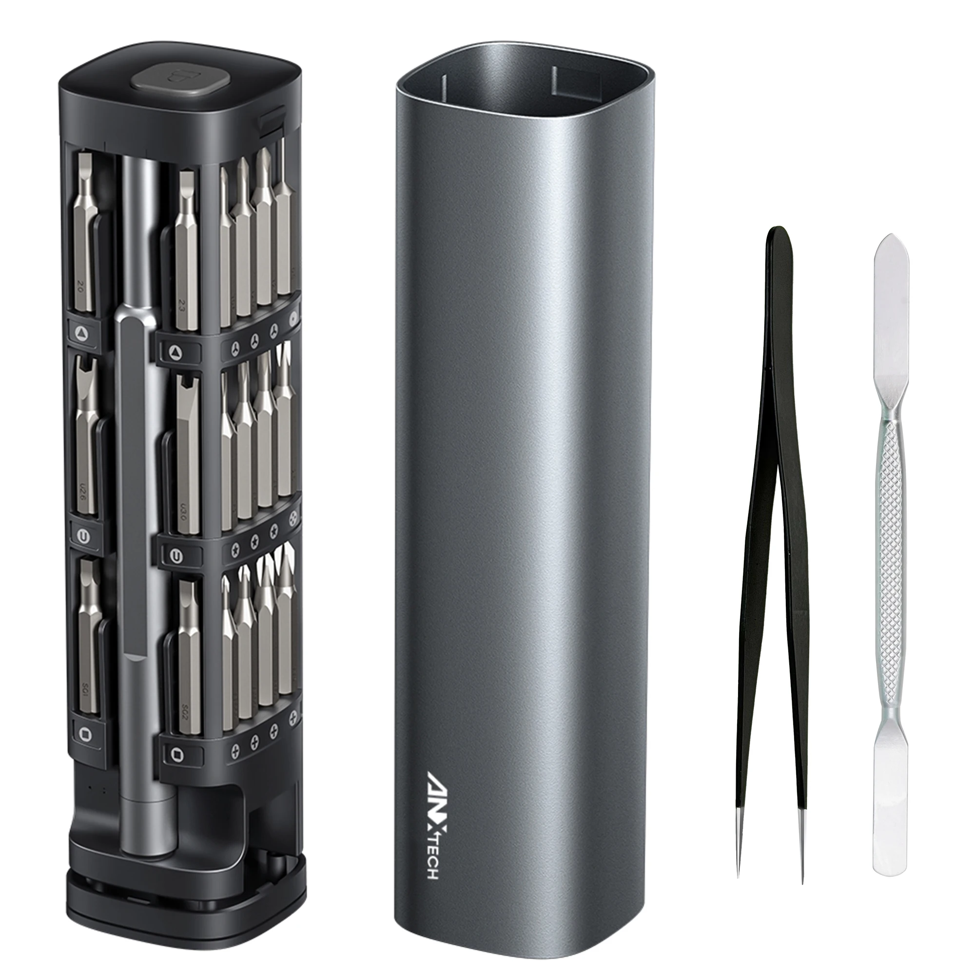 46 in 1 Precision Screwdriver Kit with Magnetic Bits & Metal Case, Compact Repair Tool Kit for Phone, Computer, Laptop, PC, Watch, Glasses, DIY, Drone, Game Console, Robot, Models & Electronics