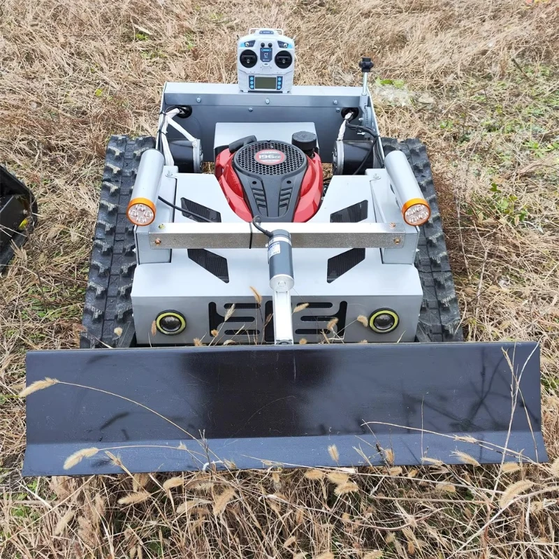 جزازة العشب بجهاز التحكم عن بعد، جزازة العشب الآلية الأوتوماتيكية بدون دوران مع مجرفة الثلج، عرض القطع 800 مم جزازة العشب #4