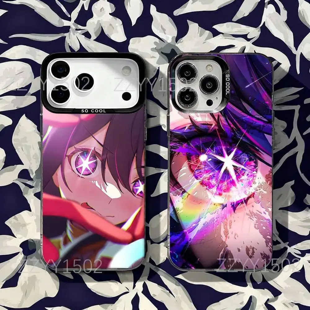 

Anime Oshi No Ko Phone Case For iPhone 17,16,15,14,13,12,X,8,Pro,Max,Plus,SE4,Air,Mini HD Black IMD Matte