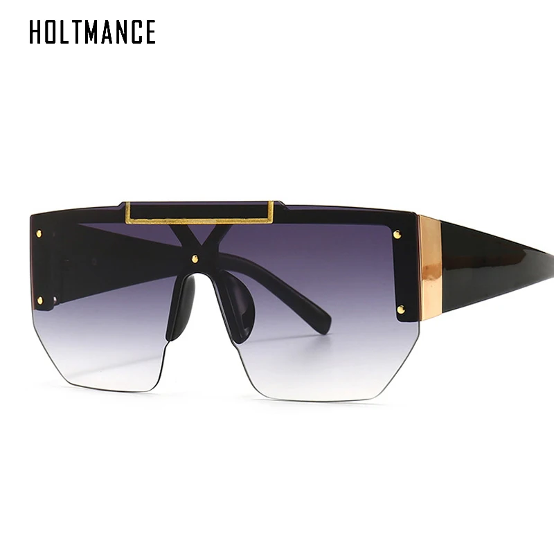 HOLTMANCE 2022 Square Big Frame Women Sunglasses Luxury Photochromic Glasses Men Fashion Band Design UV400 Summer Shade Eyewear