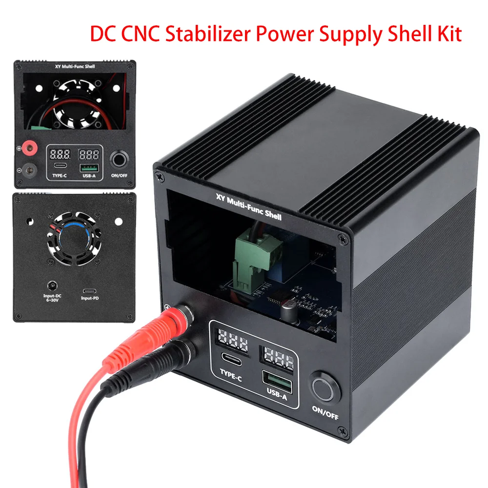 DC CNC Stabilizer Power Supply Full Protocol Fast Charging Power Module Voltage Regulator Switch DIY Regulated Power Shell Kit