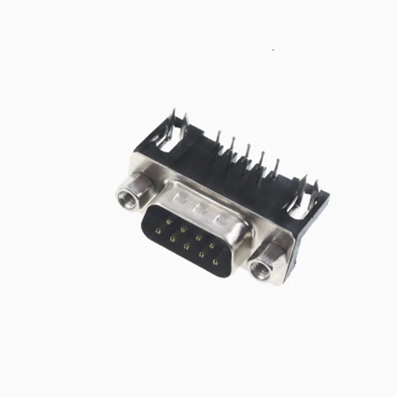 5pcs DR9 Hole/Pin Female/Male Right Angle Welded D-Sub 9 Pin Connector RS232 Connector 90 Degree Bent Needle DB9 DR9