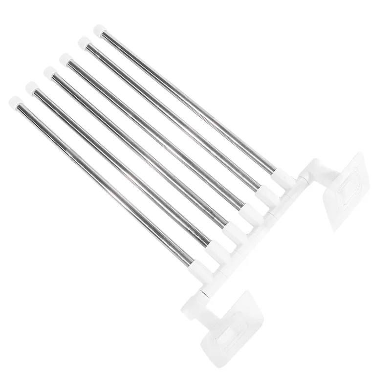 Portasciugamani da bagno senza punzonatura cucina a parete portautensili Organizer scaffale multistrato Hanging Rod accessori da bagno