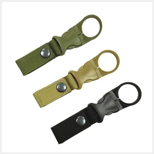 1Pcs Webbing Buckle Hook Water Bottle Holder Clip Outdoor  Nylon EDC Climb Carabiner Belt Backpack Hanger Camp