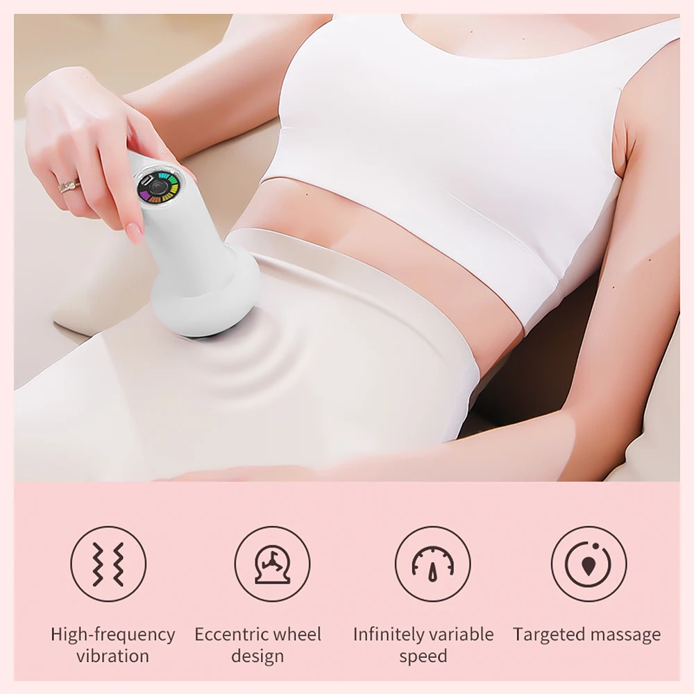 Beauty Body FAT Pusher พร้อมหัวนวด 5 หัวมินิไร้สายเครื่องนวดหน้าท้องไร้สายนวดเซลลูไลท์ Body Sculpting