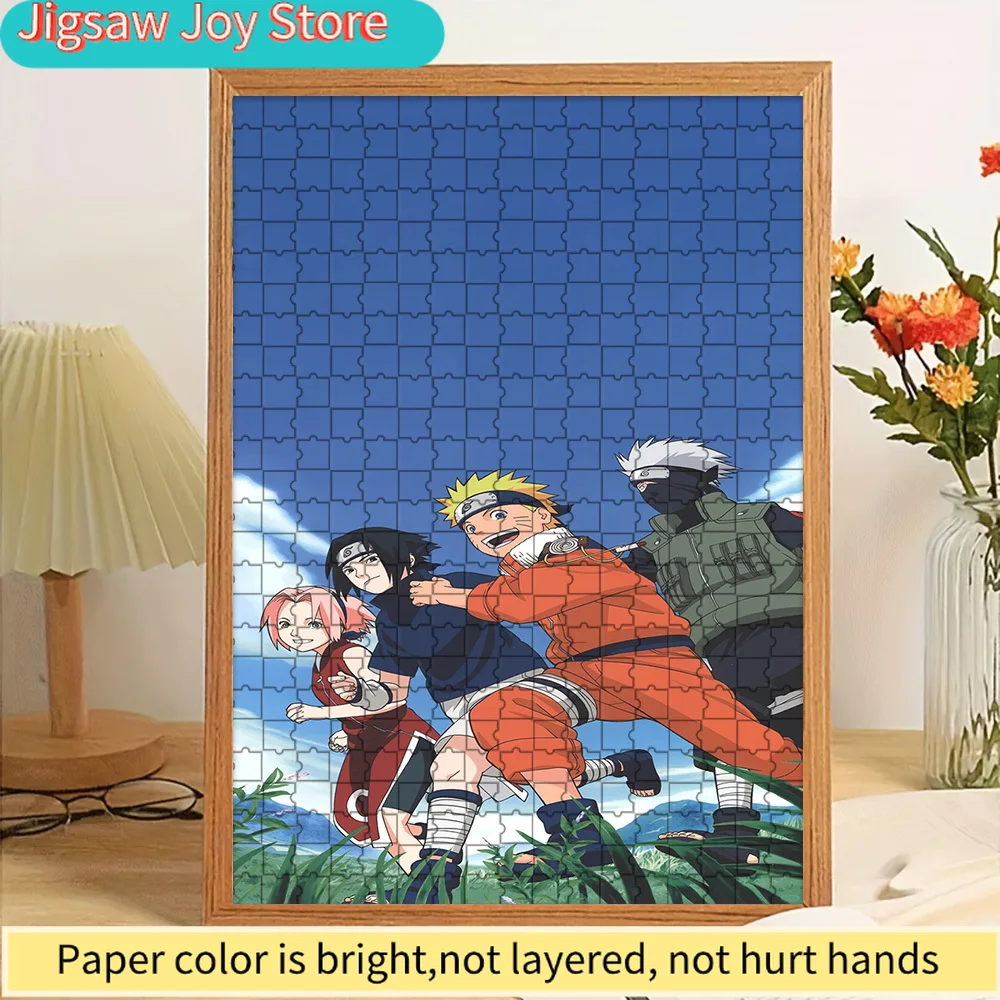 

Anime Team 7 Ninja Character Paper Jigsaw Puzzle, Premium Thick Paper Material, HD Bright Outdoor Scene Printing, Relaxing Stres