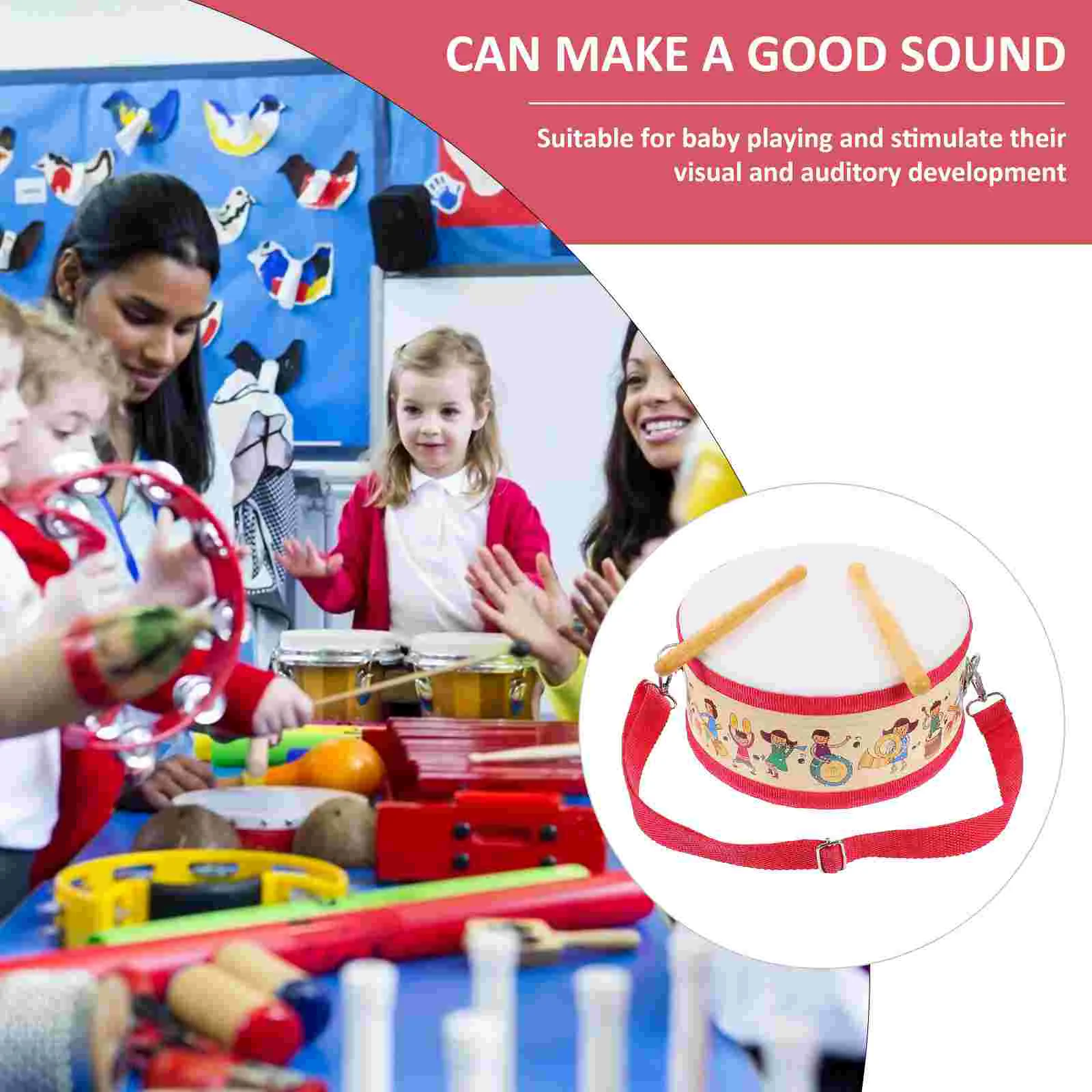 Musical Instruments Children's Snare Drum Kids Toy Cartoon Early Education Student