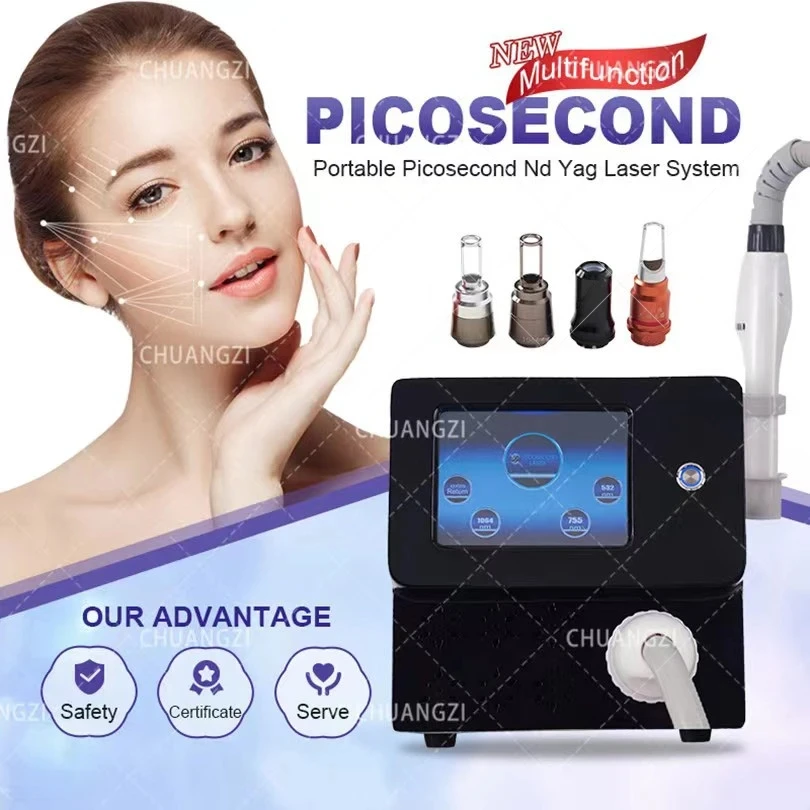 Portable Picosecond Tattoo Removal Laser-machine Permanent Painless Effetct Q-Switch ND Yag Micro Unisex For Salon Economic 2024