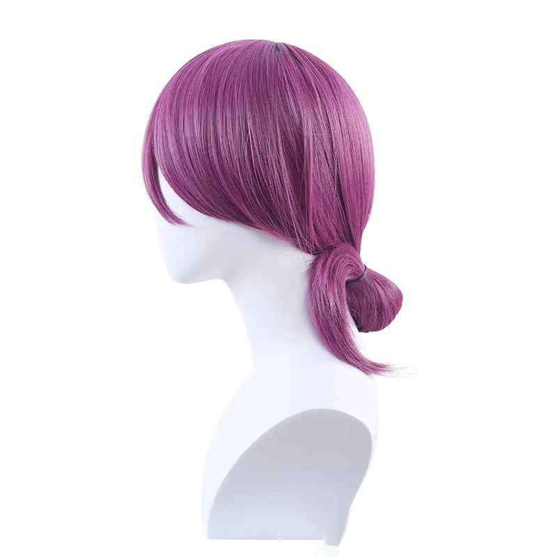 Anime Chainsaw Man Bomb Demon Bomb Role Headgear Reze Character Wig Party Woman Dress Up Headwear Purple Braids Wig Cover