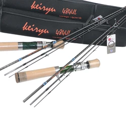 Rod Blank 1.43M 4 Setions Travel Trout Fishing Rod Power UL Wood Reel Seat Fuji Guide 3A Cork Grip Stream Fishing Rod