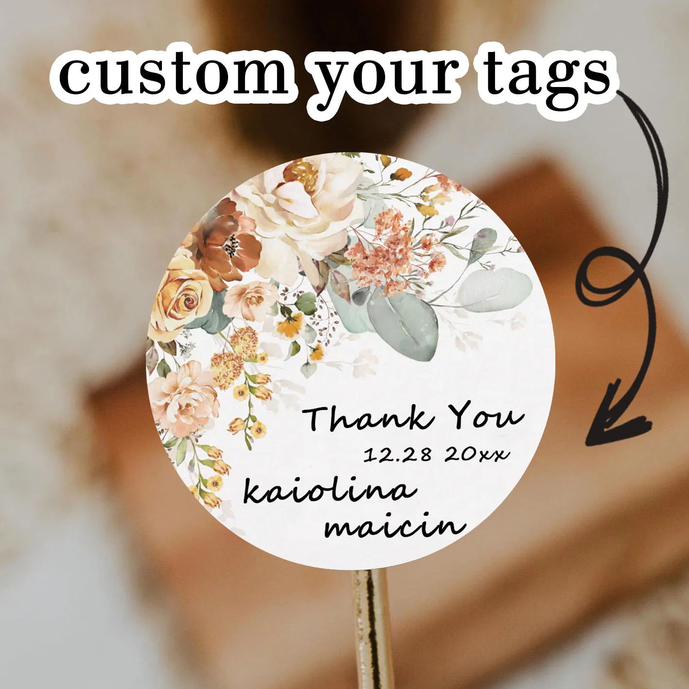 

90pcs customized personalized name and birthday stickers (for weddings, baptisms, parties, and gift wrapping)