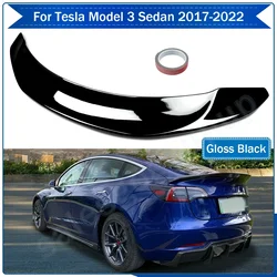Voor 2017-2022 Tesla Model 3 V Stijl Highkick Gloss Zwarte Achterkoffer Spoilervleugel