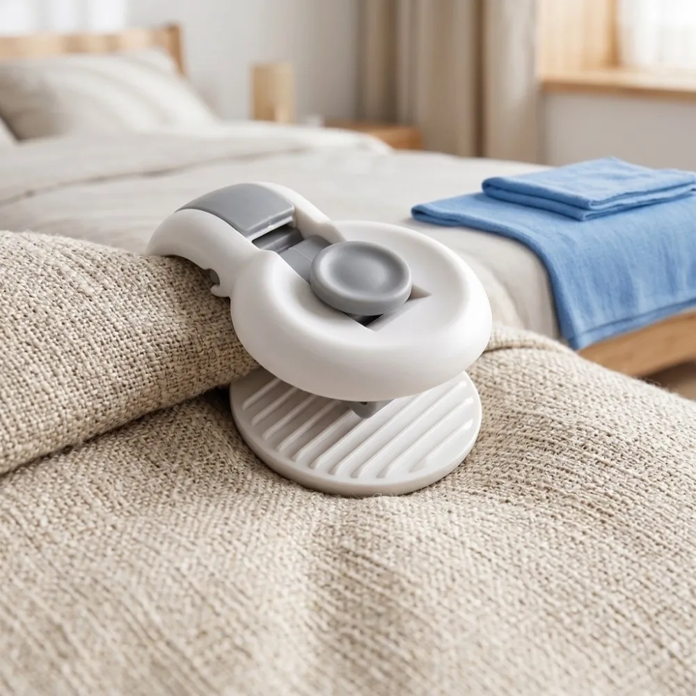 6PCS ABS Duvet Cover Clips Safe Grey Comforter Fasteners Anti-Slip Adjustable No Pins Quilt Fixer Bed Sheets
