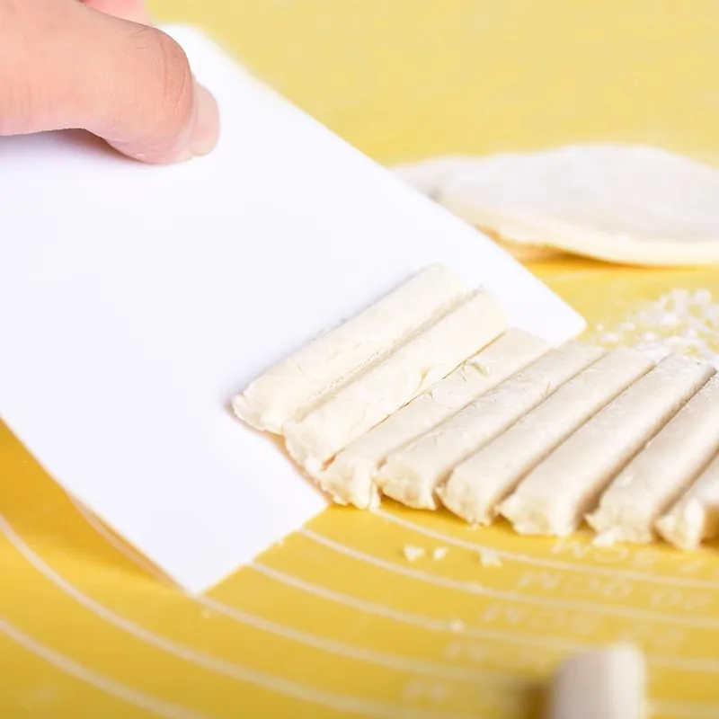 L/M/S Plastic Scraper Trapezoidal Cream Spatula Pizza Knife Dough Slitting Knife Scraper image 5