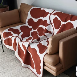 Woven Throw Blanket Black White Sofa Towel Retro Blankets for Beds Outdoor Camping Blanket Picmic Mat Nap Thin Blanket