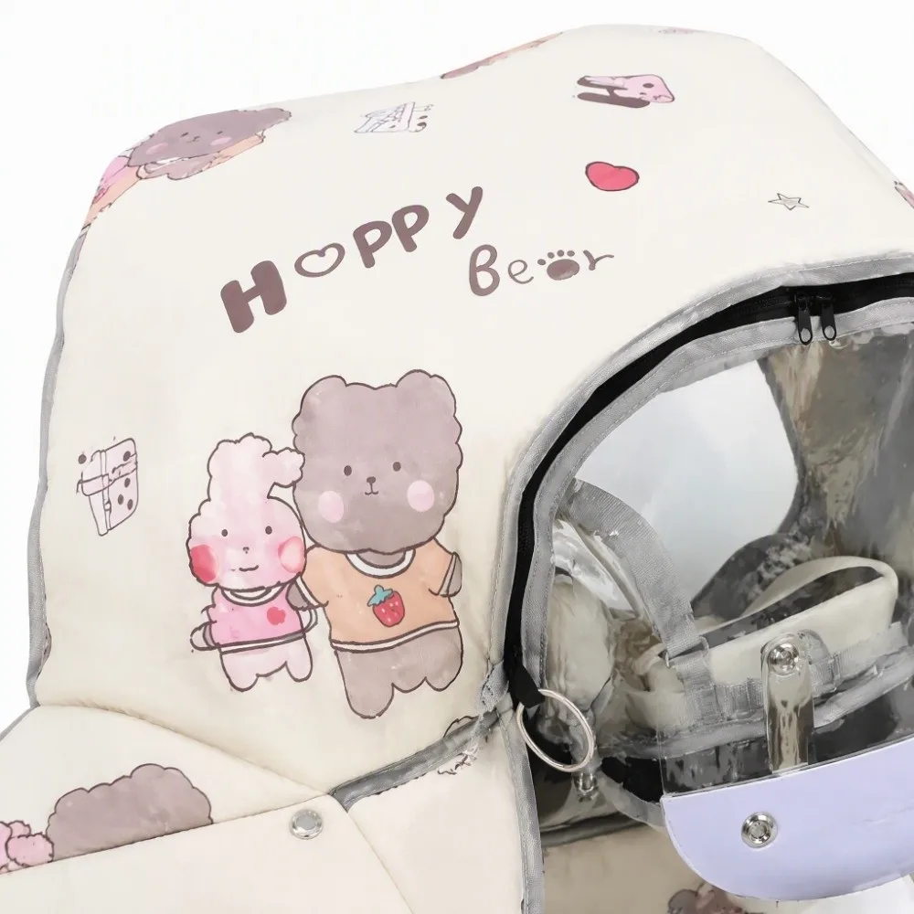 Cartoon Motorcycle Windscreen Cover Split Style Easy To Storage Split Motorcycle Windproof Blanket Double-sided Waterproof