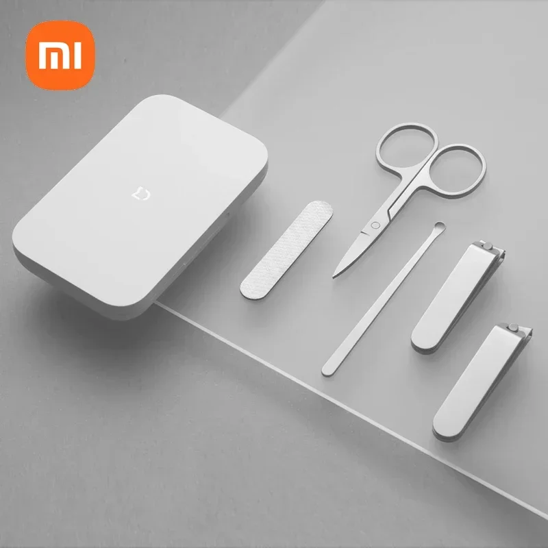 Xiaomi Mijia 420 Stainless Steel Nail Clippers Pedicure Care Trimmer Portable Nail File with Anti-splash Storage Shell 5 in 1