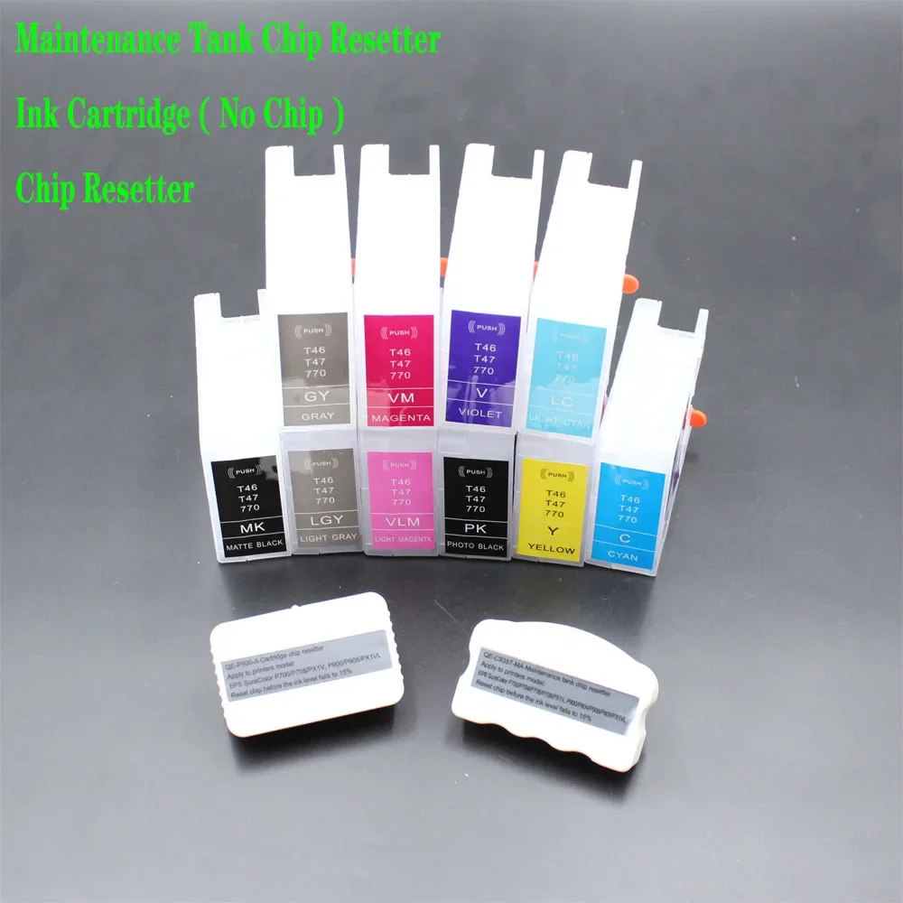 T47A1-T47A9 P700 Refill Ink Cartridge No Chip For Epson Surecolor SC P700 P900 P908 Inkjet Printer without chip