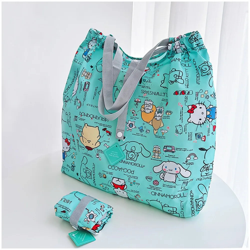 Cute Cinnamoroll Cartoon Eco Shopping Bag Large Capacity Foldable Ultra Light Scratch Resistant Pouch for Shopping Travel Use - view 3