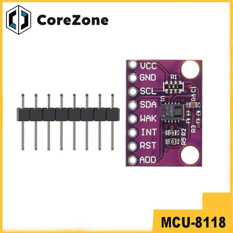 MCU-8118 CCS811 HDC1080 Carbon dioxide CO2 Temperature and humidity VOCs Air quality transmission