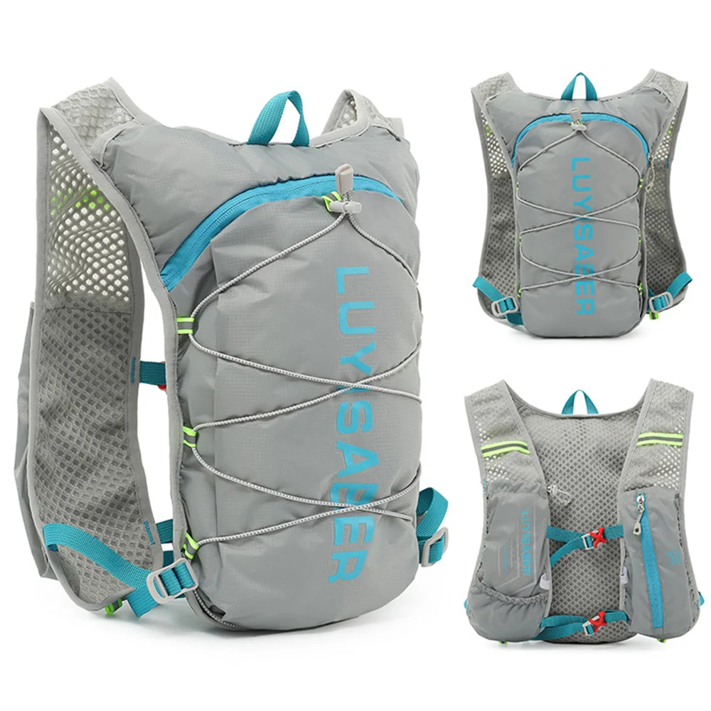 Mochila con chaleco de hidratación ultraligero de 5L para hombre y mujer, mochila impermeable para correr, transpirable, para ciclismo, correr, gimnasio