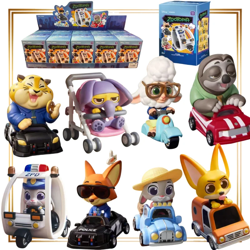 

MINISO натуральная Zootopia Toot Fun Travel слепая коробка фигурка настольные украшения Джуди Ник загадочные подарки куклы игрушки аниме периферийные устройства
