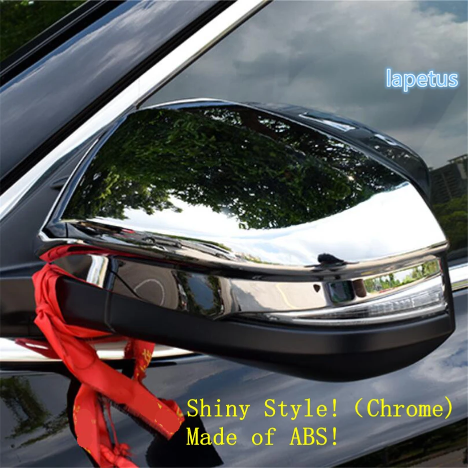 

Lapetus Side Door Wing Rearview Mirror Case Decoration Cover Trim Fit For Toyota 4Runner 2013 - 2019 Chrome / Carbon Fiber ABS