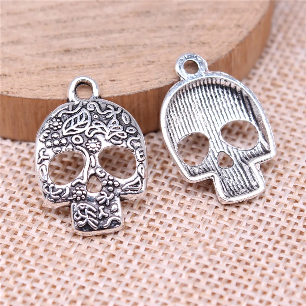 10PCS New Drum Tower Pendant 24x16mm 1.7g ancient silver DIY alloy accessories Skeleton pendant