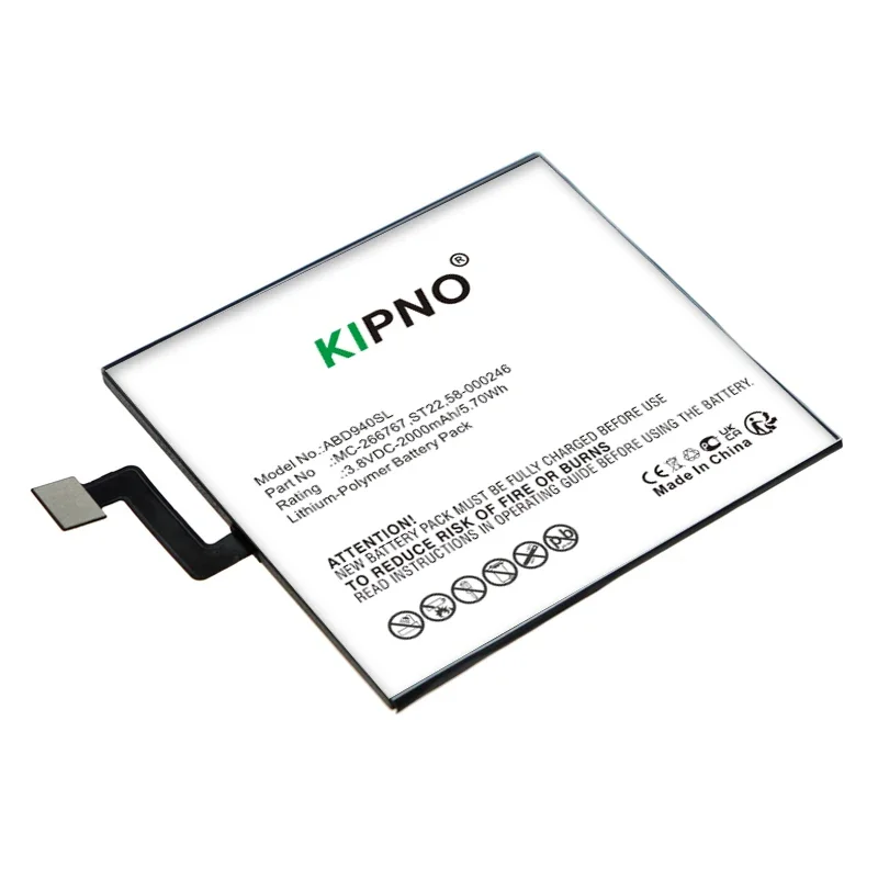 

Kipno 2000mAh 58-000194 58-000271 58-000246 MC-266767 Battery For Amazon Kindle paperwhite 4 2018 26S1017 ST22 Paperwhite 10th