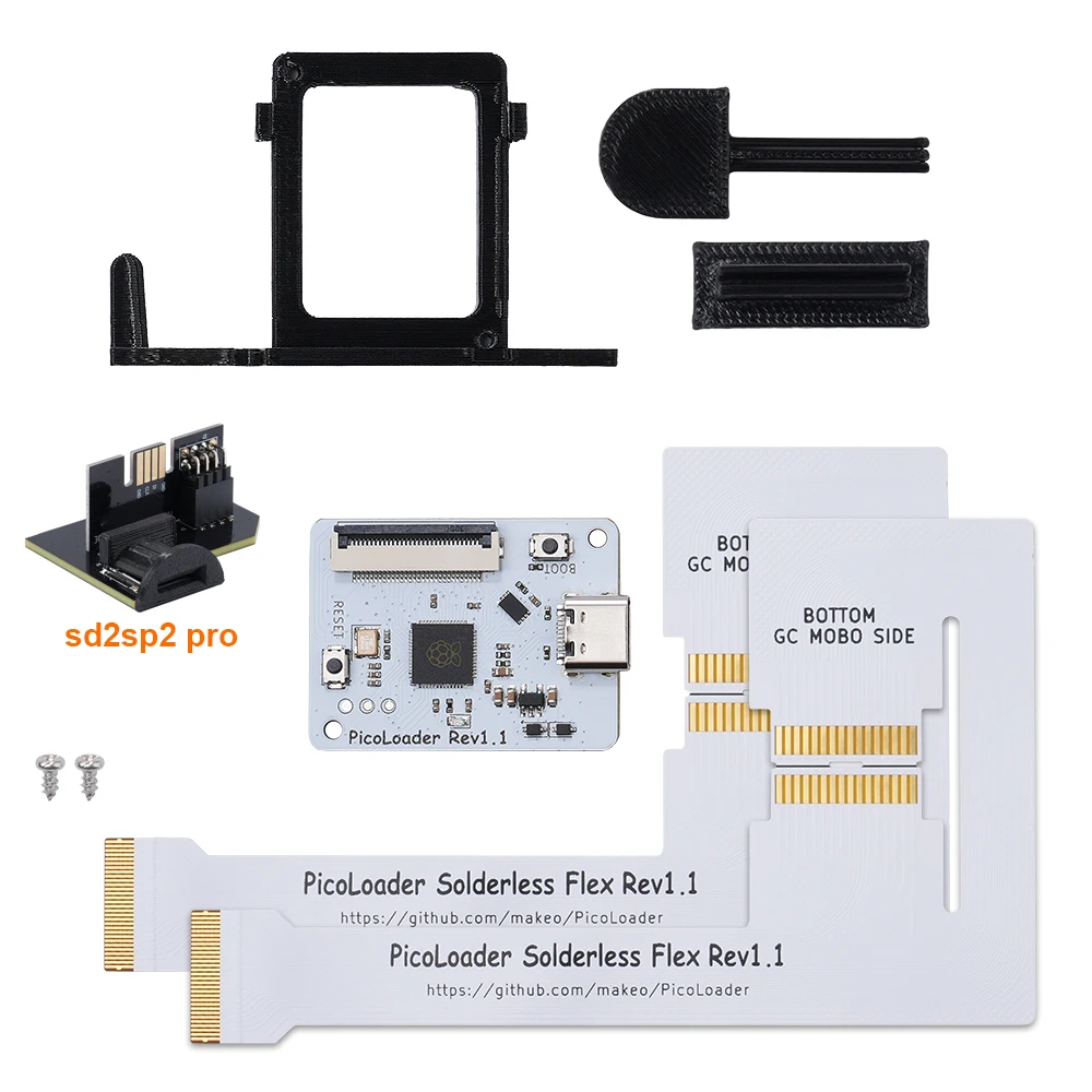 Cabo Flexível PicoLoader Rev1.1 Sem Solda Baseado no Pi Pico RP2040 Suporta SD2SP2 GC2SD SDGecko para Console GameCube NGC
