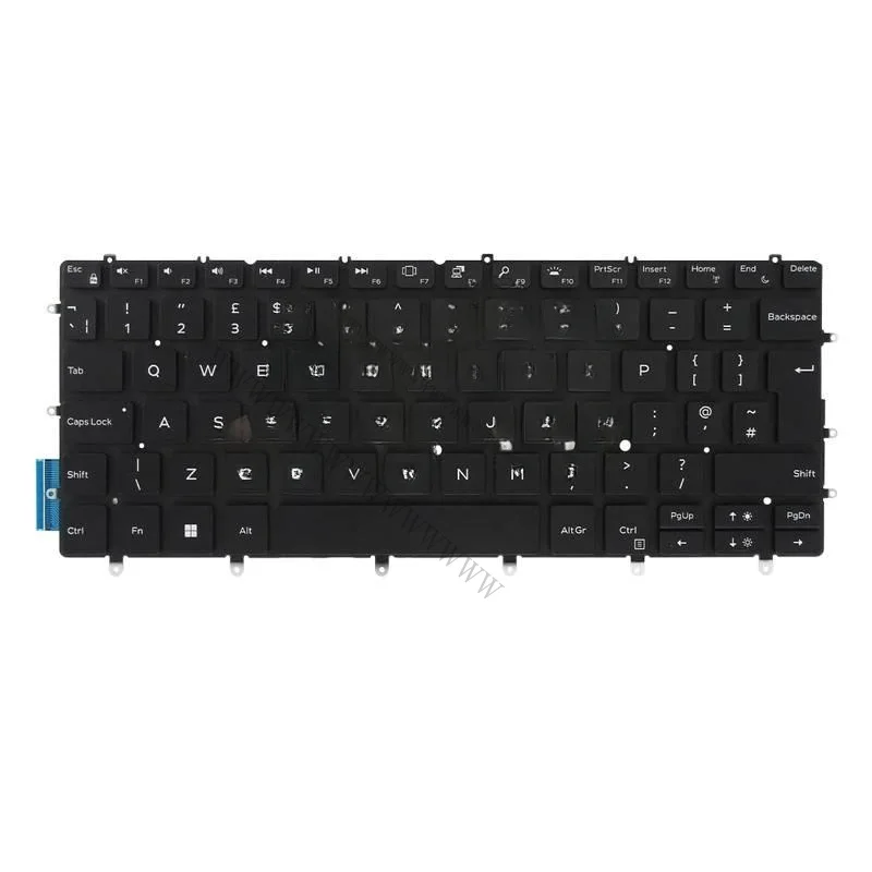 HDSecuado para Dell XPS 13 9370 9380 XPS 13-9370 13-9380 teclado de repuesto para portátil con diseño retroiluminado del Reino Unido