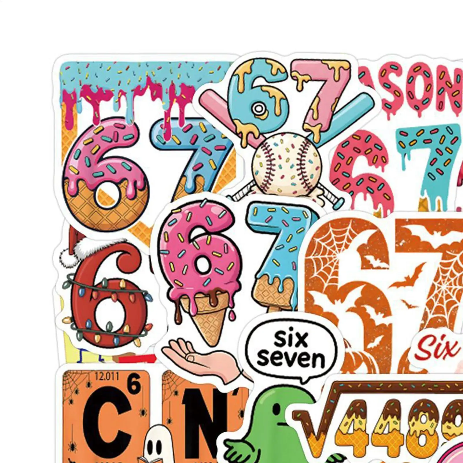 

Laptop Stickers 6 7 Waterproof Stickers 57 Pieces Scrapbooking Decals For Laptop Journaling Notebook Luggage Suitcase Skateboard