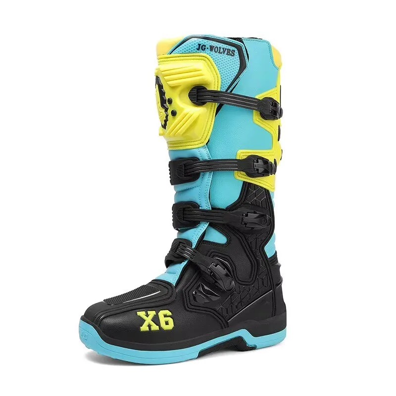 New Motocross Boot Moto Motorbike Equipment Racing Long Motorcycle Boots Men Women Riding Mid-Calf Ankle Protective Shoes