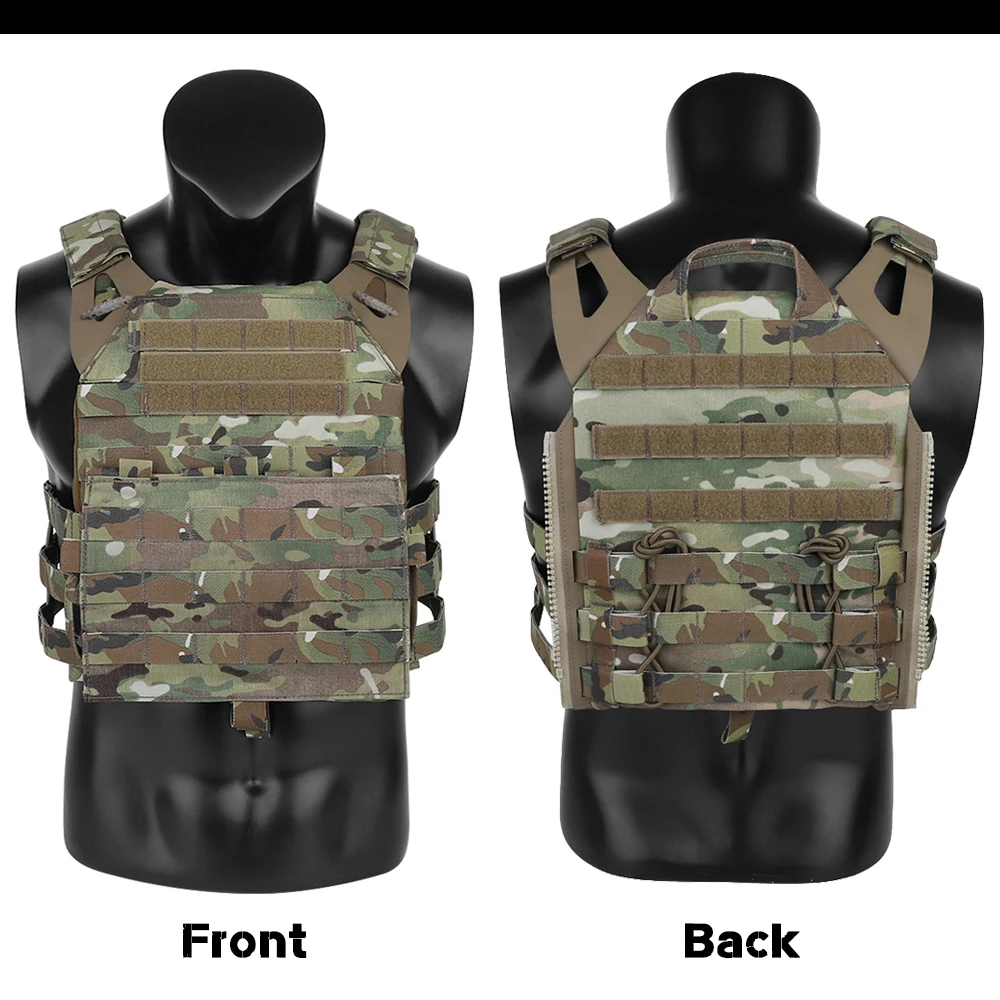 Imagem -04 - Krydex-molle Armadura Flap Frente para Homens Colete Tático Porta-chapas Combate Paintball Caça cs Camo mc 500d