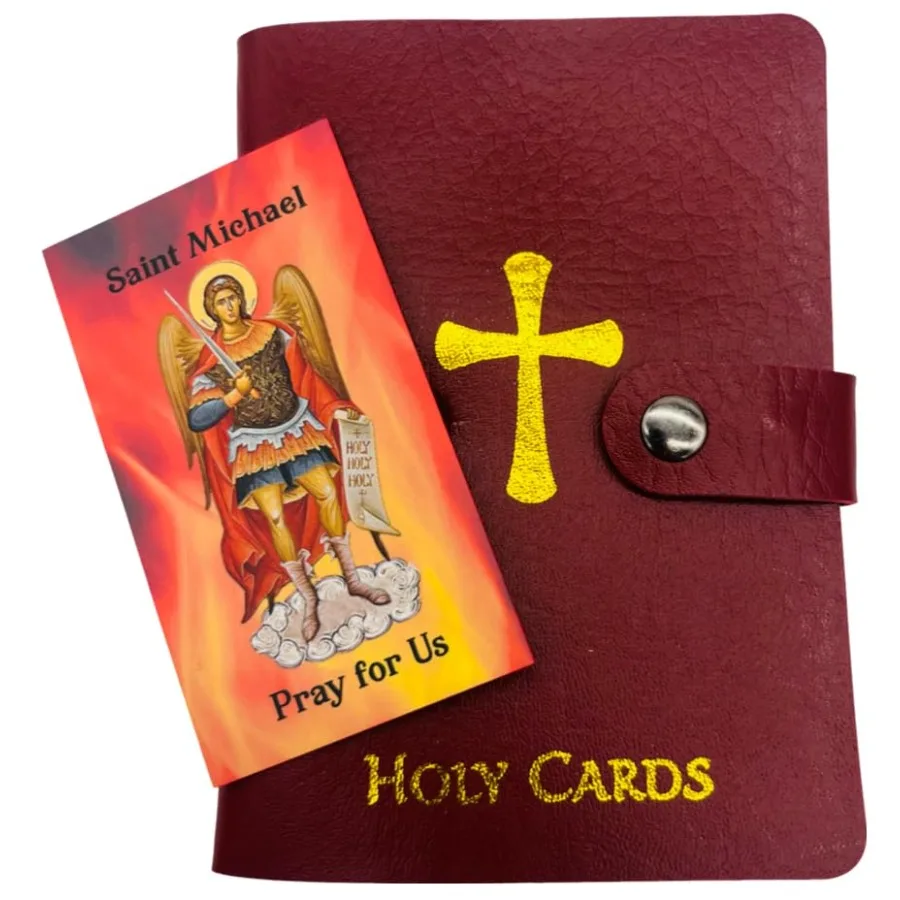 

Набор держателей для святых карт, 20 язычков на буклет с молитвенной карточкой Святого Михаила