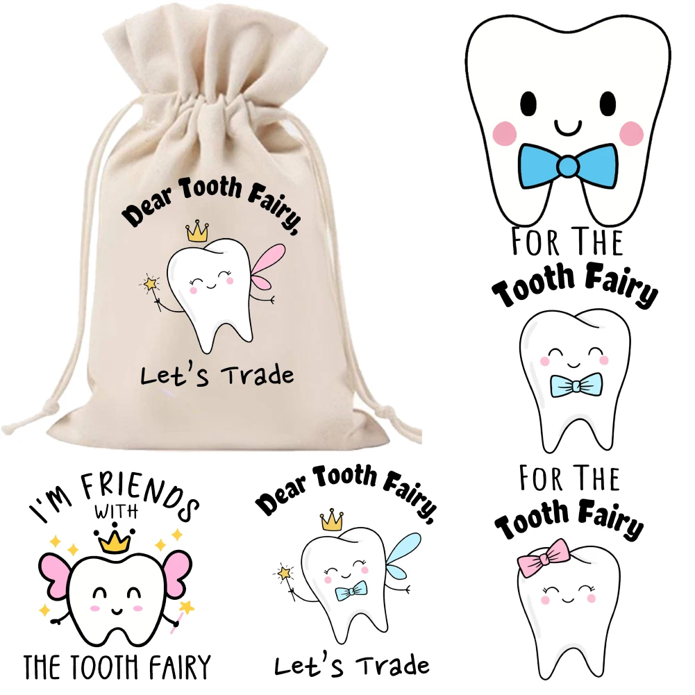 

Little Baby Teeth Patterns Heat Transfer Stickers Iron On Clothes Bags DTF Vinyl Thermal Appliques Washable DIY Patches