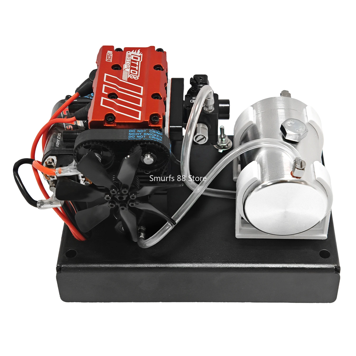TOYAN FS L200AC Engine Model with Start Base Metal Inline Twin Cylinder Four Stroke Engine Model Air Cooled Nitro Toy Finished