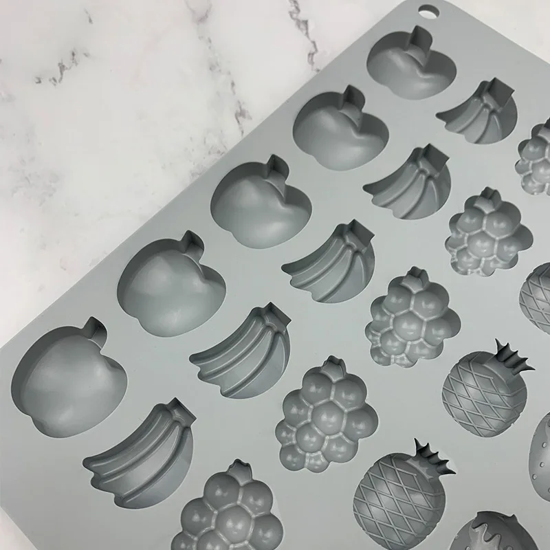 미니 과일 케이크 실리콘 금형 딸기 도넛 바나나 캔디 초콜릿 퐁당 케이크 장식 금형 주방 디저트 Bakeware