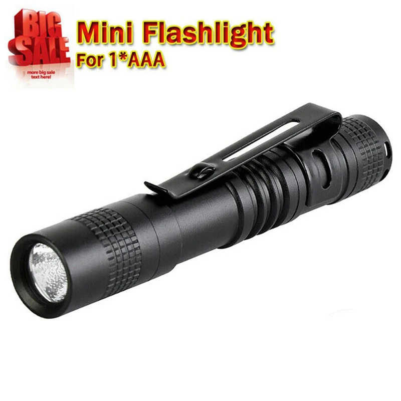 

1 PC Good Quality Black Mini Penlight XPE-R3 LED Flashlight Pocket Light Outdoor Camping Lamp