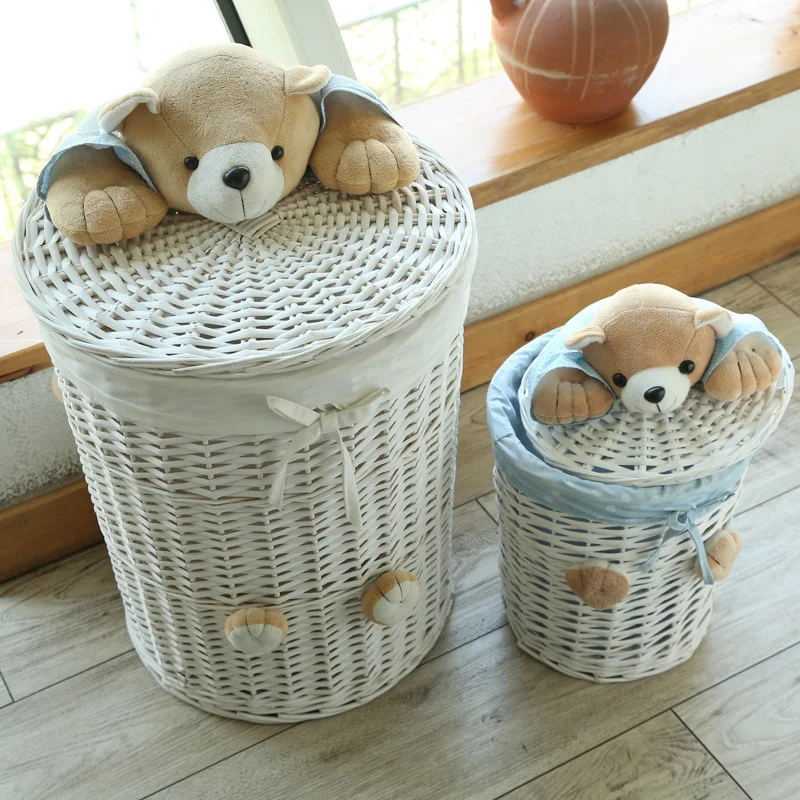 Creative Cute Toy Storage Box, Dirty Laundry Basket, Wicker HomeSimple Decoration, Organizer, Room, Bathroom Organization, 2023