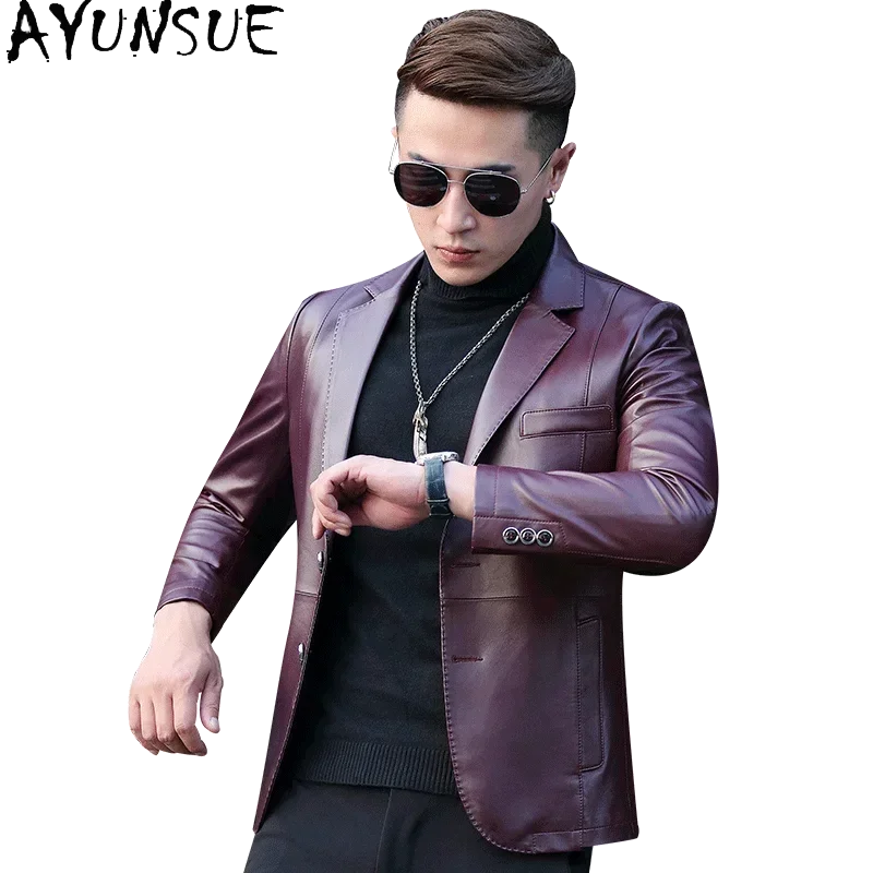 

AYUNSUE Genuine Leather Jacket Men Spring Autumn Real Sheepskin Coat Mens Leather Jackets and Coats 2025 AD-DP71104 YY320